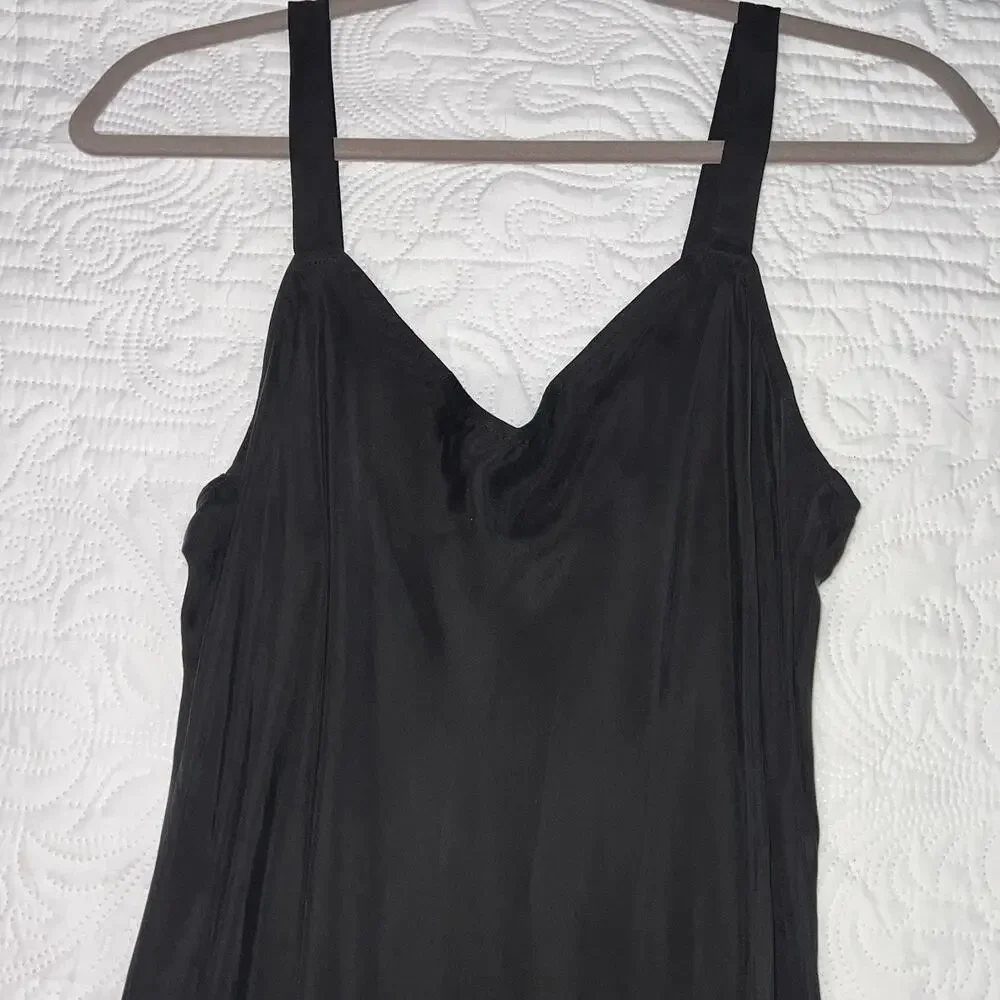 J.Crew Gwyneth Slip Dress Size 4 Black Cupro Blend V-Neck Classic Party NEW NWT - Picture 3 of 13